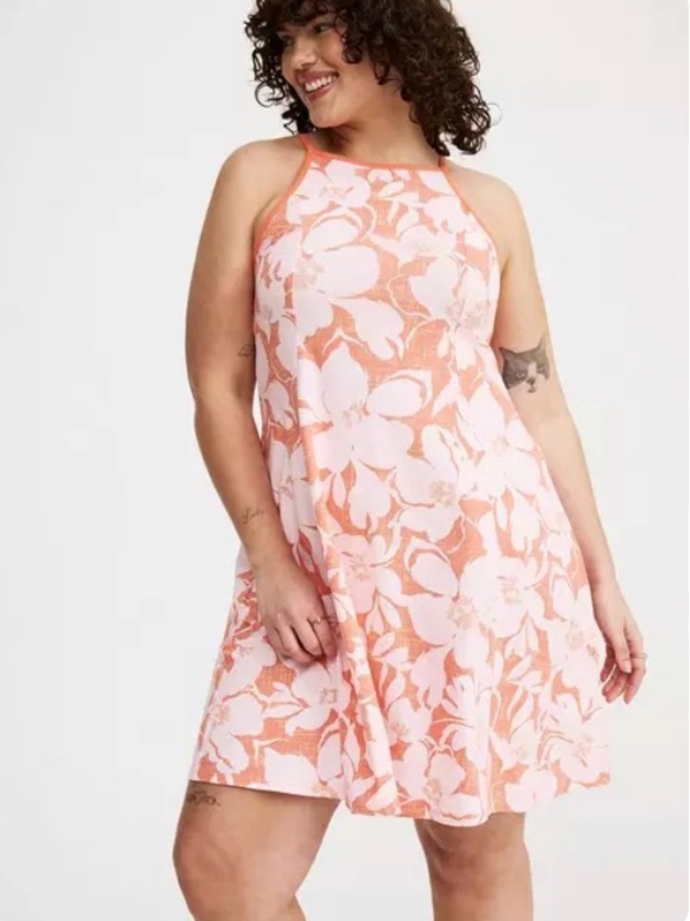 NWT Torrid Mini Knit Goddess Neck Trapeze Dress